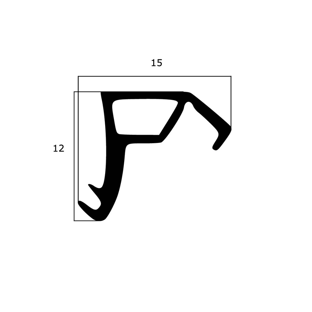 Überschlagdichtungen - Überschlagdichtung für Holzfenster | Höhe: 12 mm | Farbe: weiß