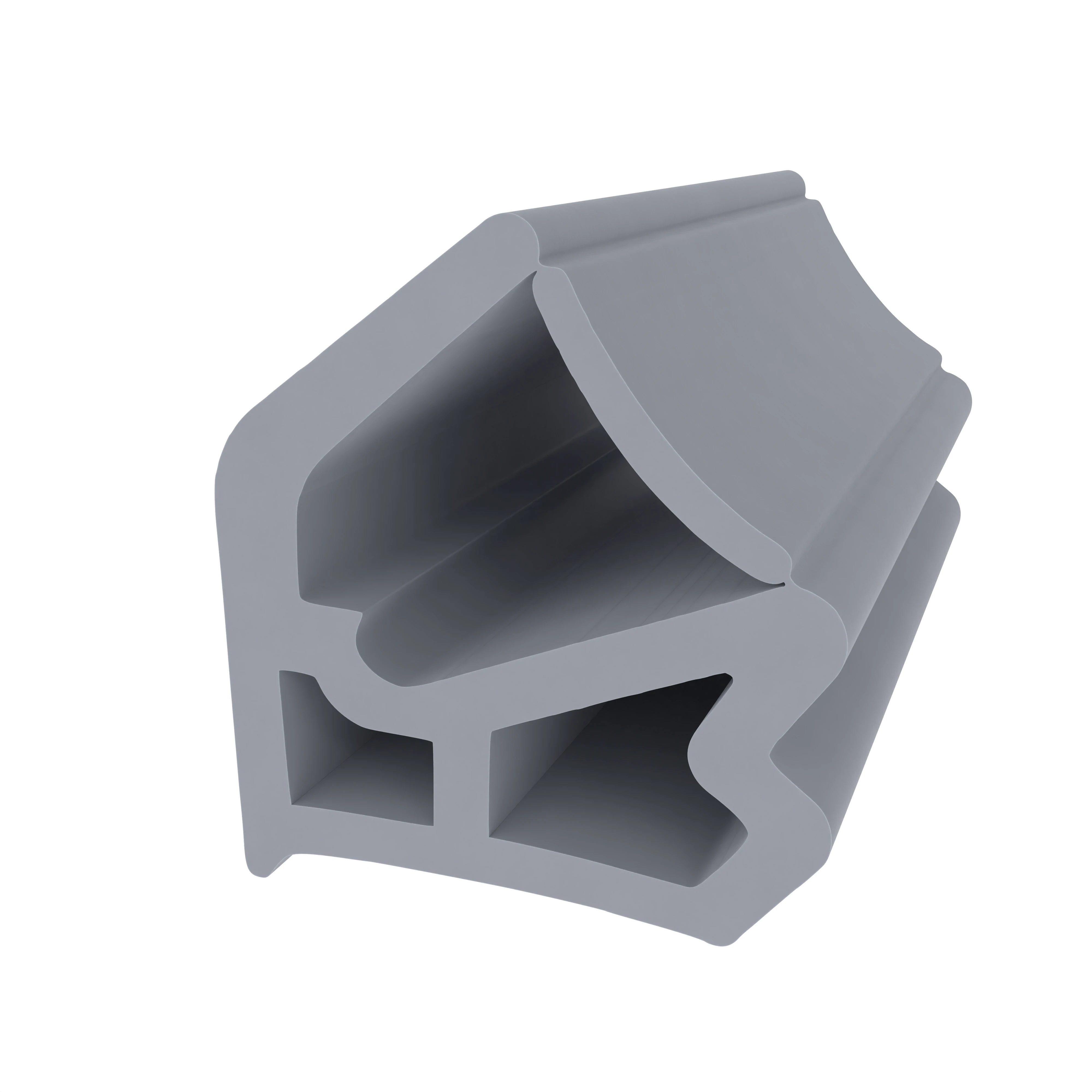 Türrahmen Dichtung - Stahlzargendichtung für Metalltüren | 15 mm Höhe | Farbe: grau