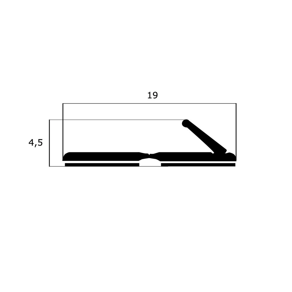Türdichtung selbstklebend - Klebedichtung | Spaltbreite: 2 – 4 mm | Farbe: weiß