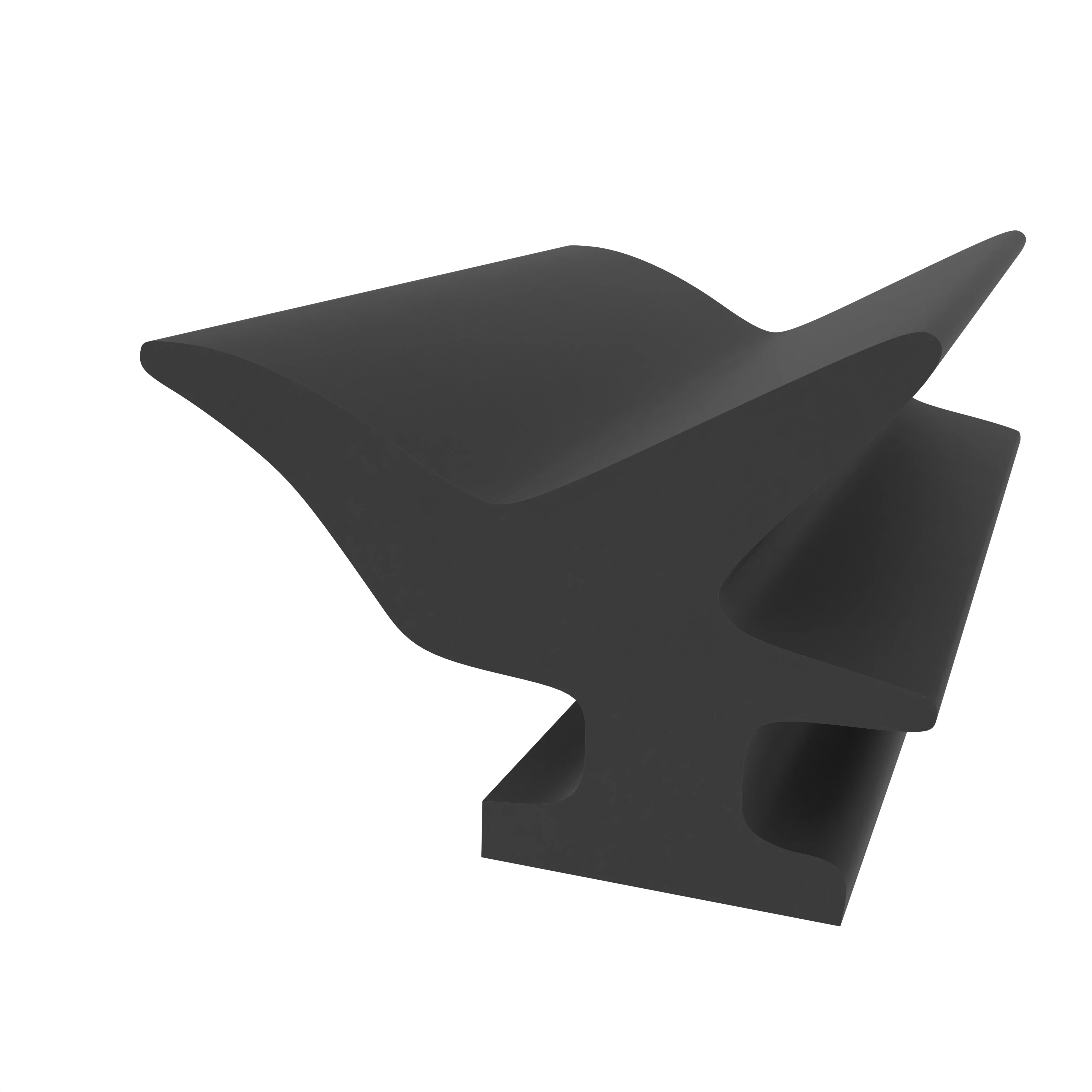 Lippendichtungen - Anschlagdichtung mit Lippe und profiliertem Fuß | 7 mm Höhe | Farbe: schwarz