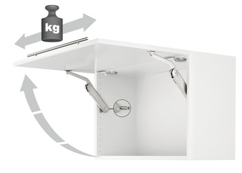 Beschläge - Hochklappbeschlag von Häfele | Modell: Maxi Komplett-Set - C | Farbe: schwarz