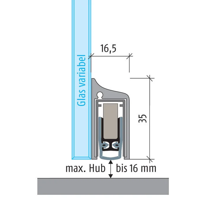 Planet KG-S Absenkdichtung | Länge: 959 mm  