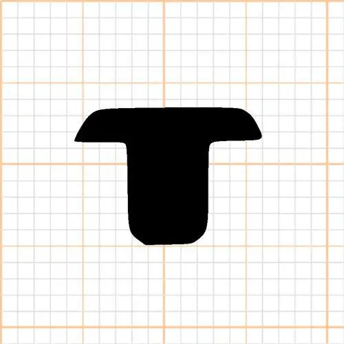 Treppenstufenprofile - Treppenstufendichtung | Höhe: 8,5 mm | Farbe: schwarz