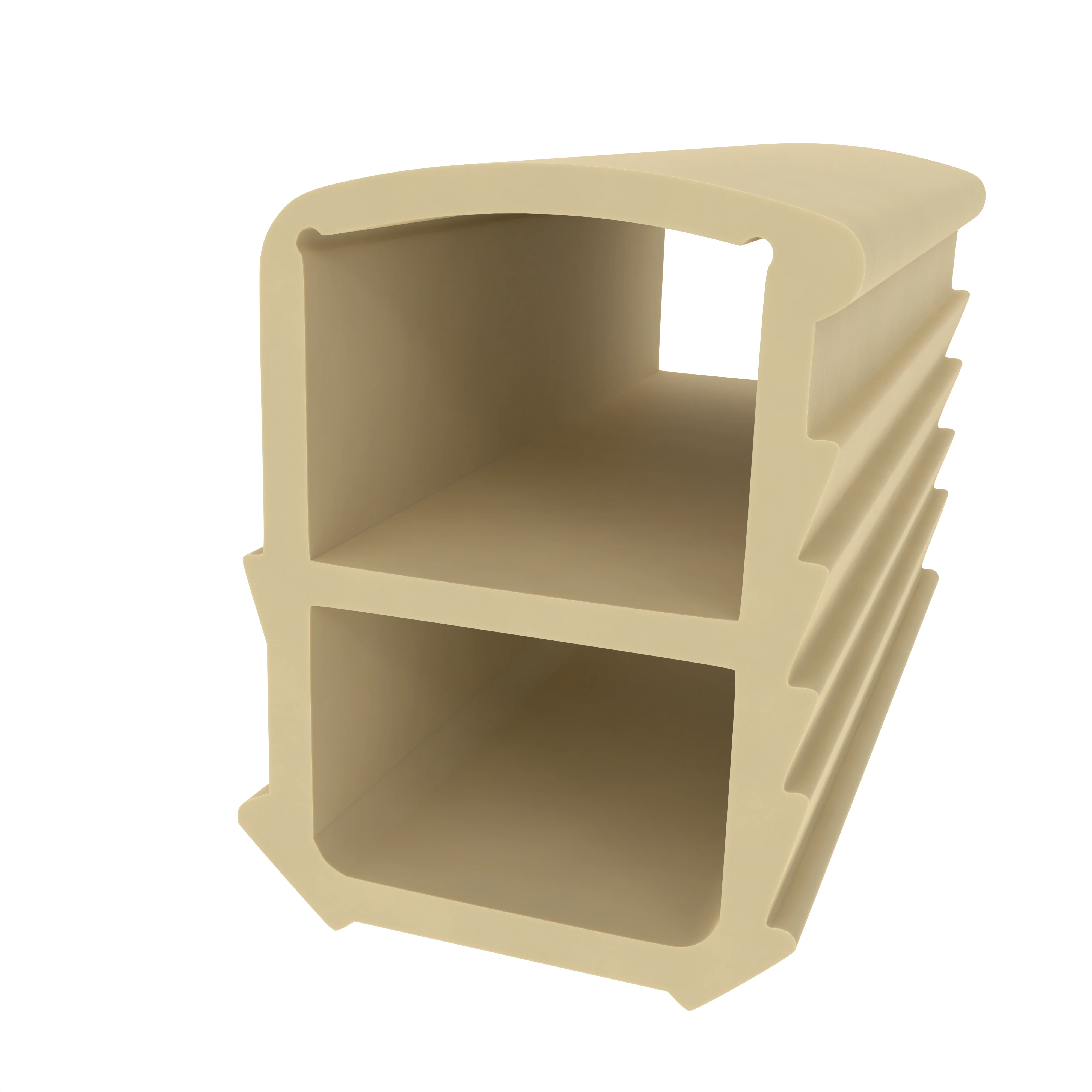 Türrahmen Dichtung - Stahlzargendichtung für senkrechte Nut | 16,5 mm Höhe | Farbe: beige