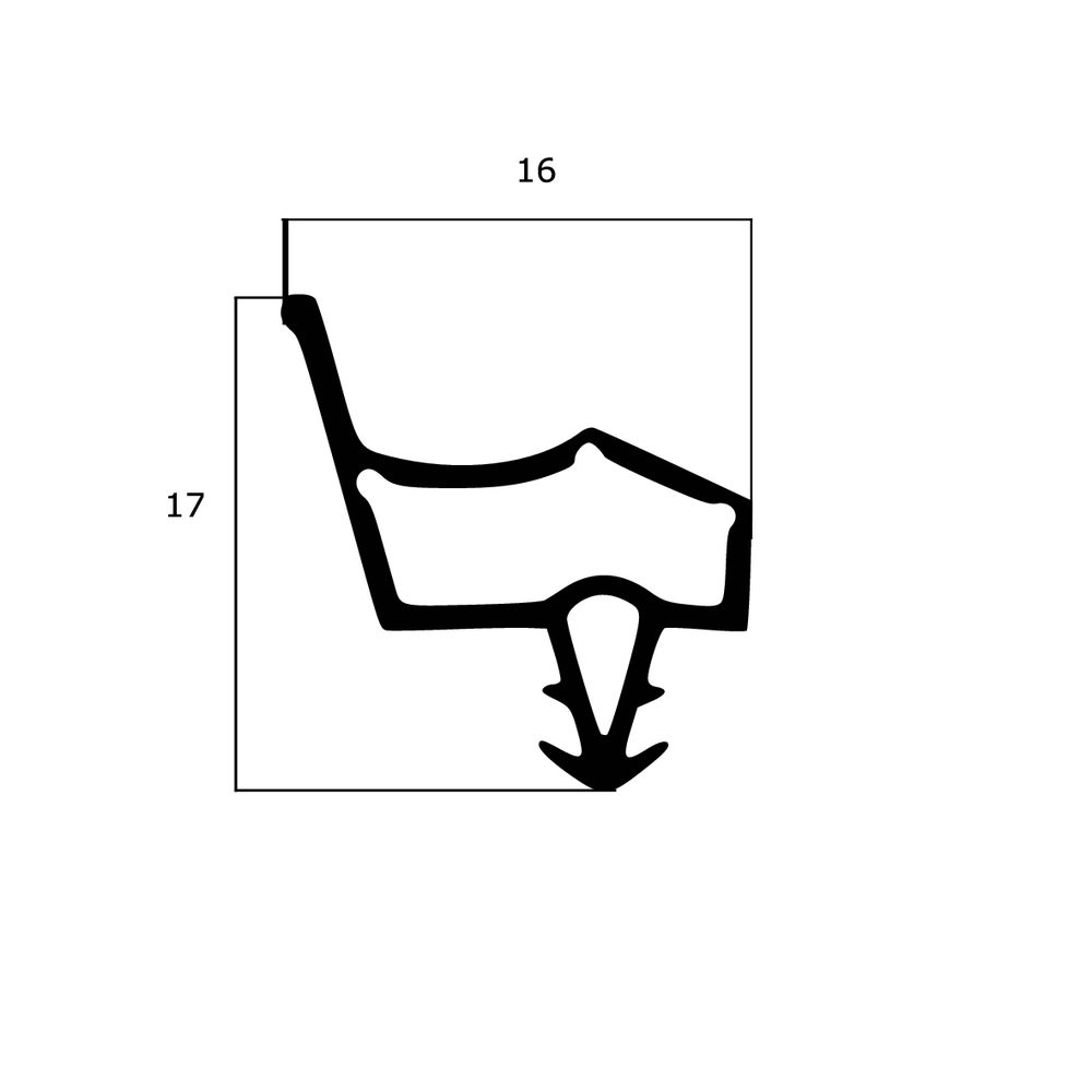 Türrahmen Dichtung - Holzzargendichtung für Zimmertüren | 14 mm Falzbreite | Farbe: braun