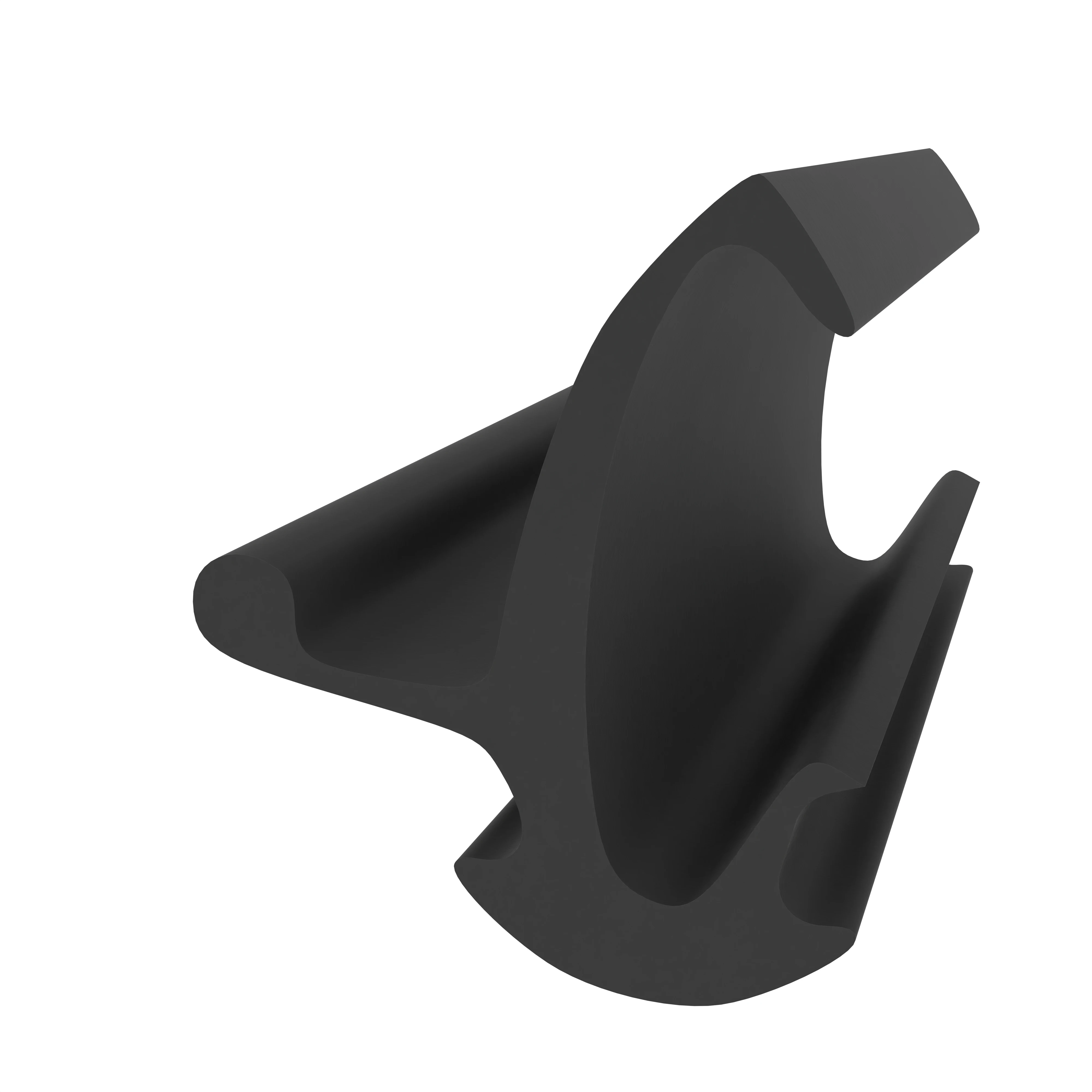 Lippendichtungen - Anschlagdichtung mit Lippe und profiliertem Fuß | 9 mm Höhe | Farbe: schwarz 