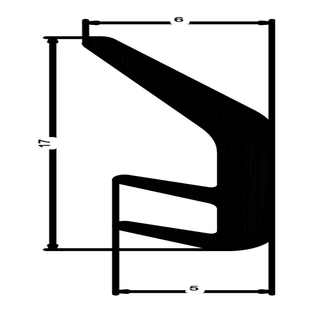 Fensterbankdichtung für Velux Fenster | Höhe: 18 mm | Farbe: schwarz