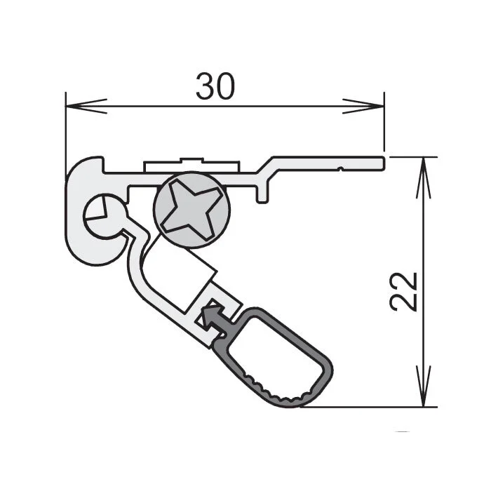 Luftstopp BD Absenkdichtung von Athmer | Länge: 1208 mm