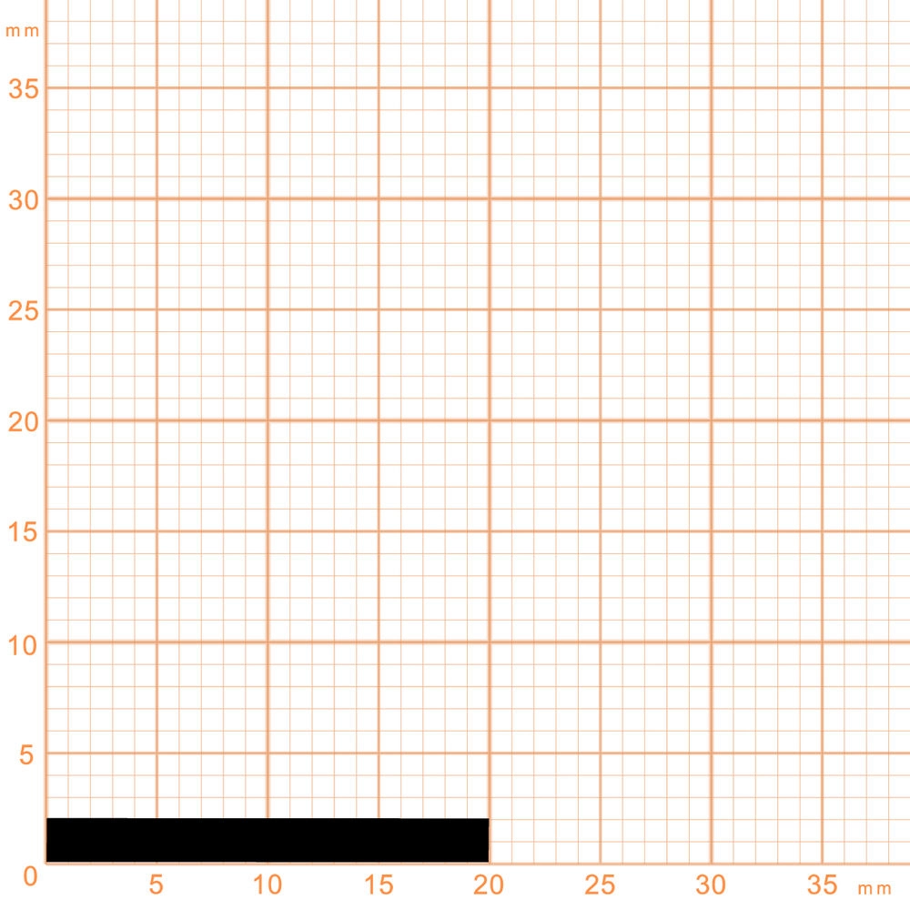 Moosgummi - Moosgummidichtung vierkant | 2 mm Höhe | Farbe: schwarz