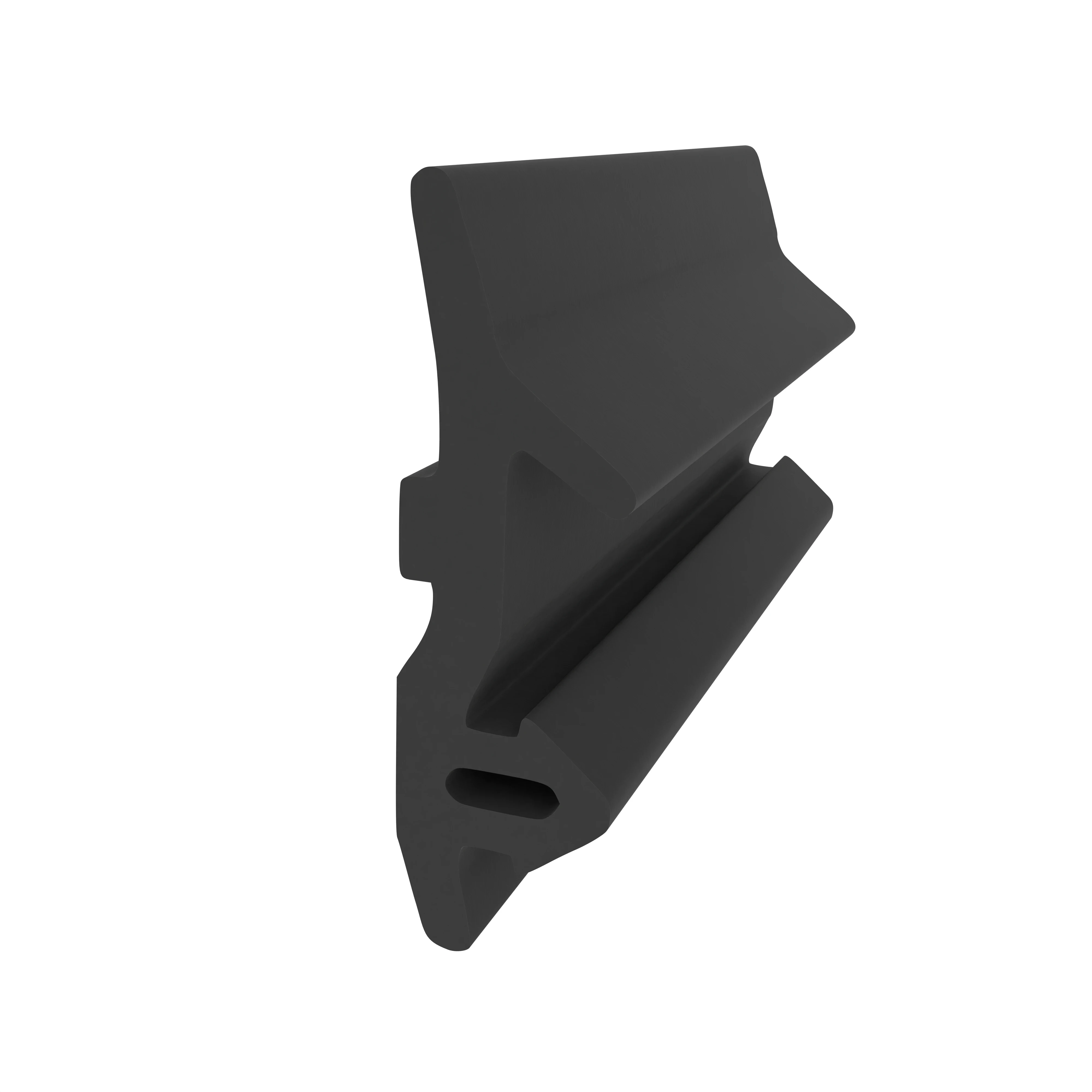 Türrahmen Dichtung - Anschlagdichtung für Fenstern mit seitlichem Anschlag | 6 mm Breite | Farbe: schwarz