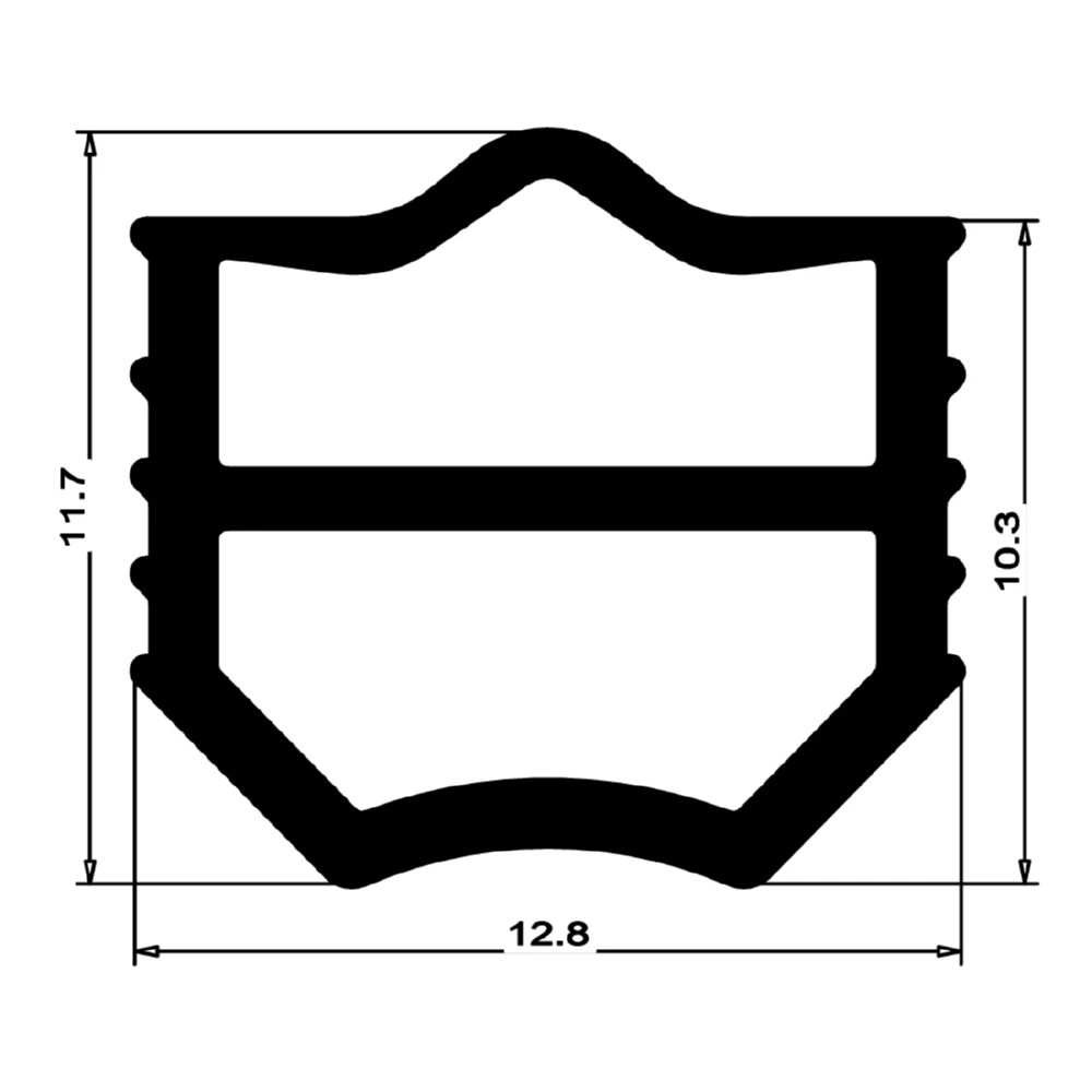 Stahlzargendichtung für Stahlzargen | 13 mm Breite | Farbe: transparent