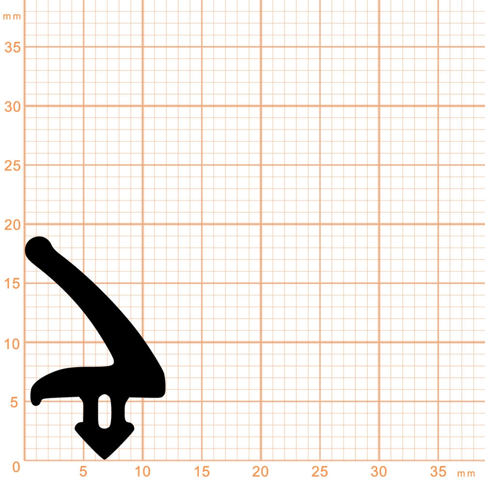 Dachfensterdichtungen - Dachfensterdichtung für Braas Dachflächenfenster | Höhe: 19 mm | Farbe: schwarz