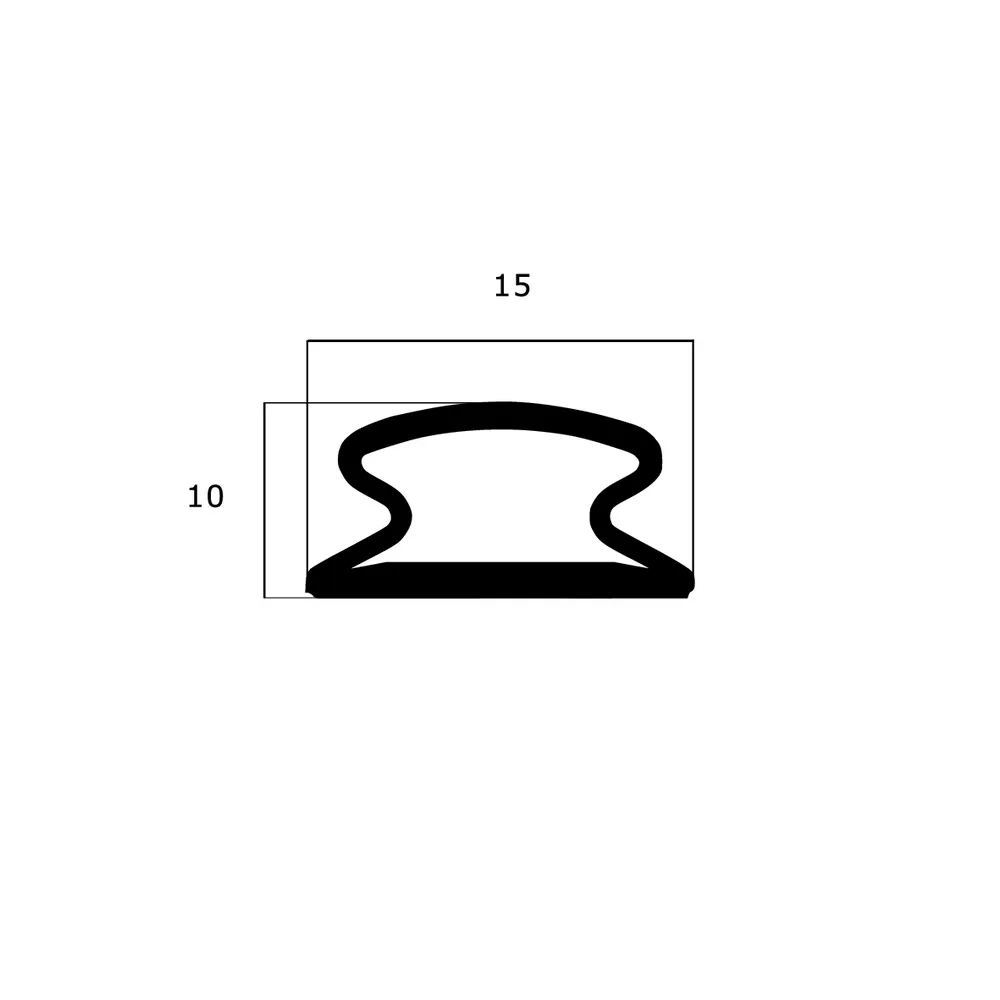 Türdichtung selbstklebend - Selbstklebende Stahlzargendichtung | Stangenware | Farbe: grau