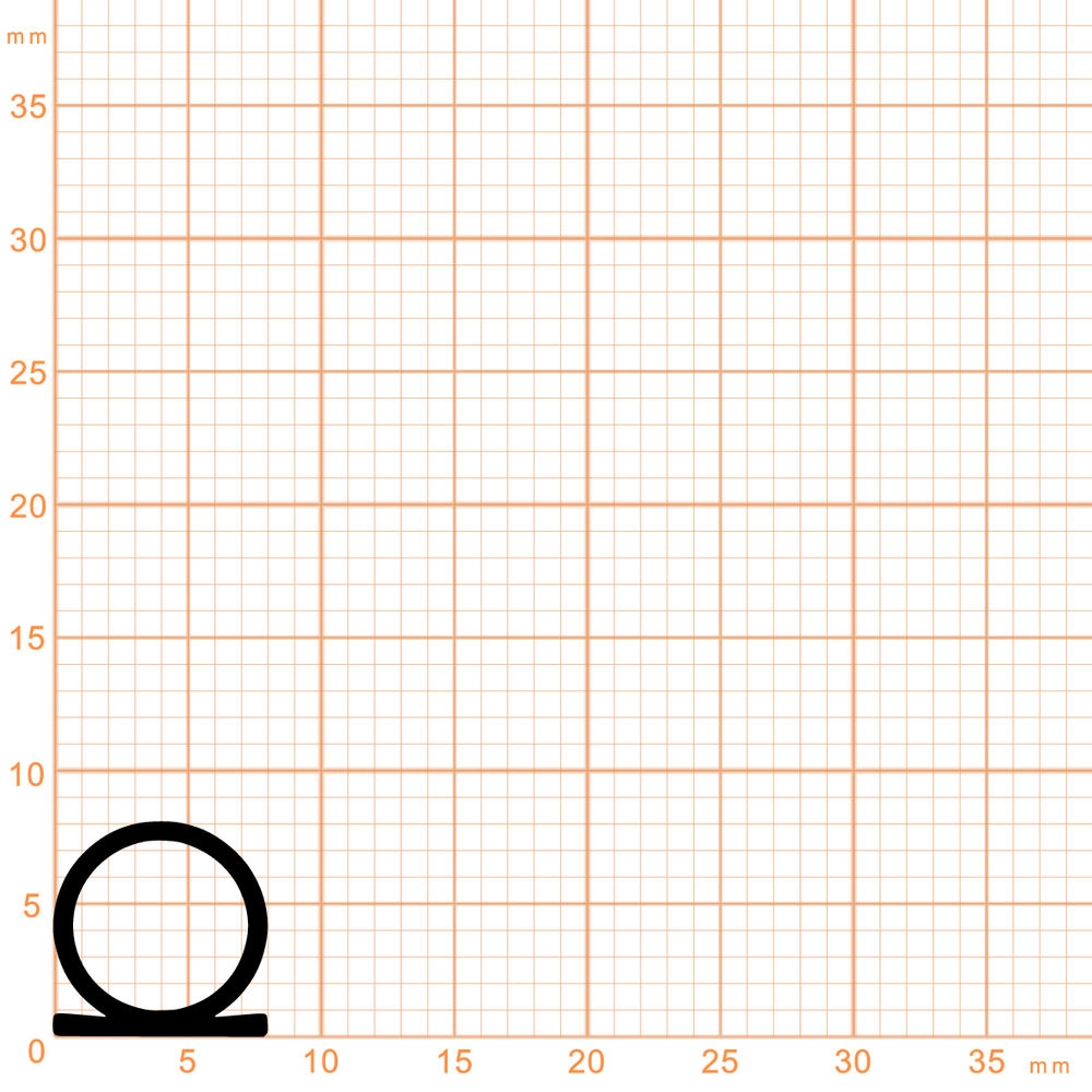 Türdichtung selbstklebend - Klebedichtung mit Omega-Profil | Spaltbreite: 1 – 8 mm | Farbe: schwarz