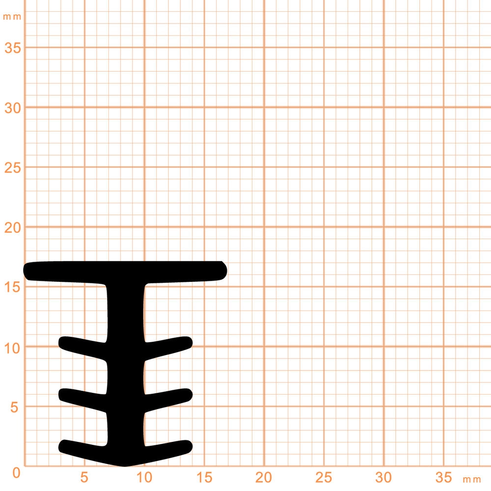 Treppenstufenprofile - Fugenabdeckprofil | Höhe: 14 mm | Farbe: weiß
