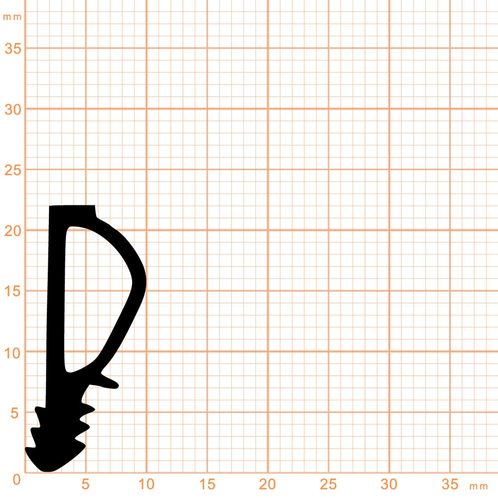 Flügelfalzdichtungen - Flügelfalzdichtung für Holzfenster und -türen | 15 mm Falzhöhe | Farbe: schwarz