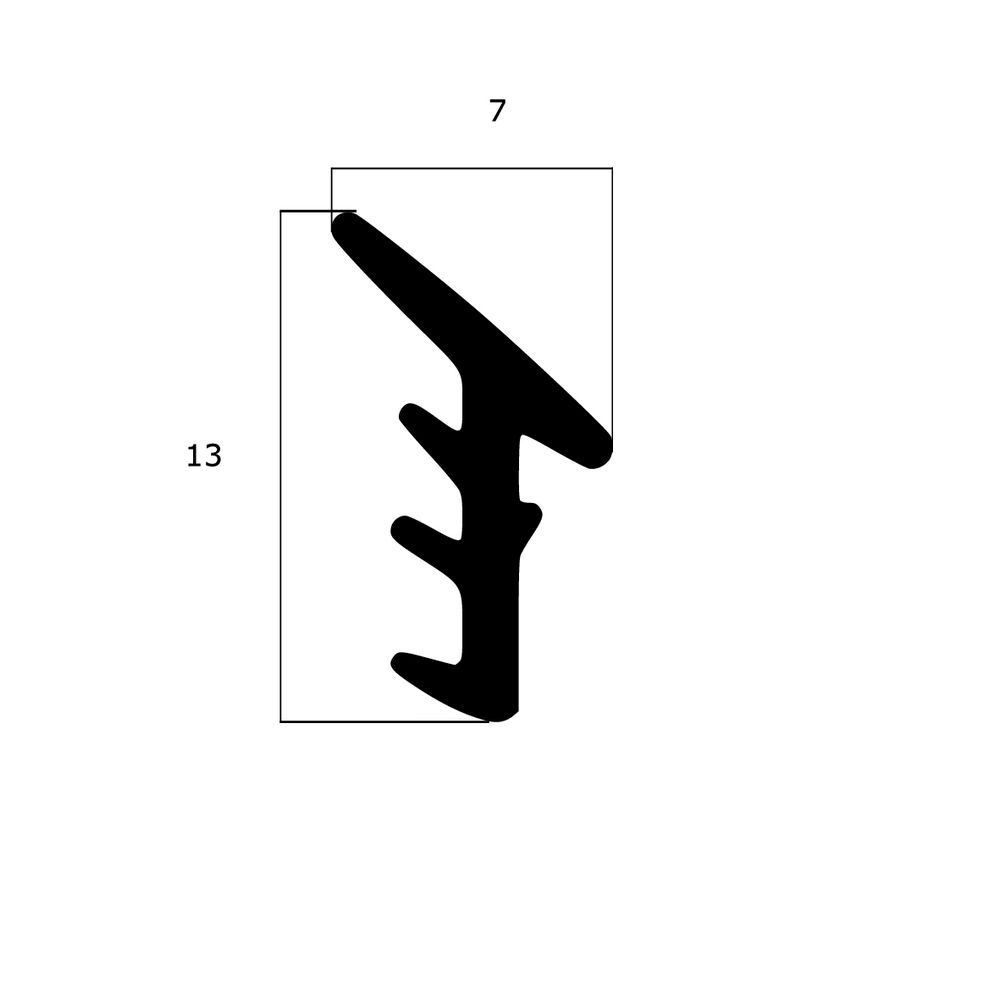 Verglasungsdichtungen - Verglasungsdichtung für Fenster | 13 mm Höhe | Farbe: weiß
