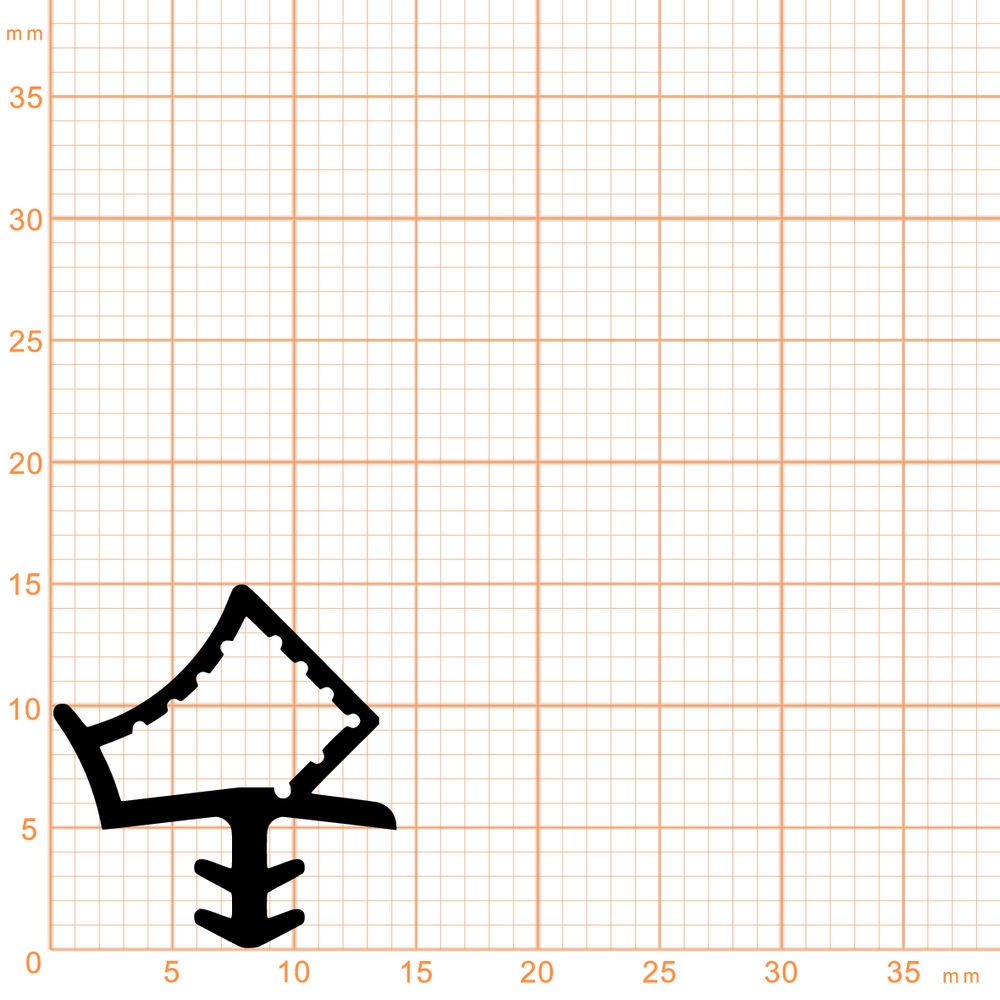 Türrahmen Dichtung - Holzzargendichtung für Zimmertüren | 12 mm Falzbreite | Farbe: beige