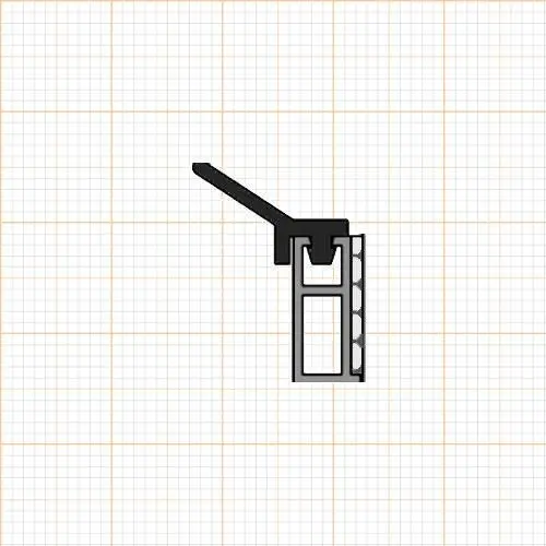 Anpressdichtung für Fenster- und Türrahmen | 2000 mm Länge | Farbe: braun