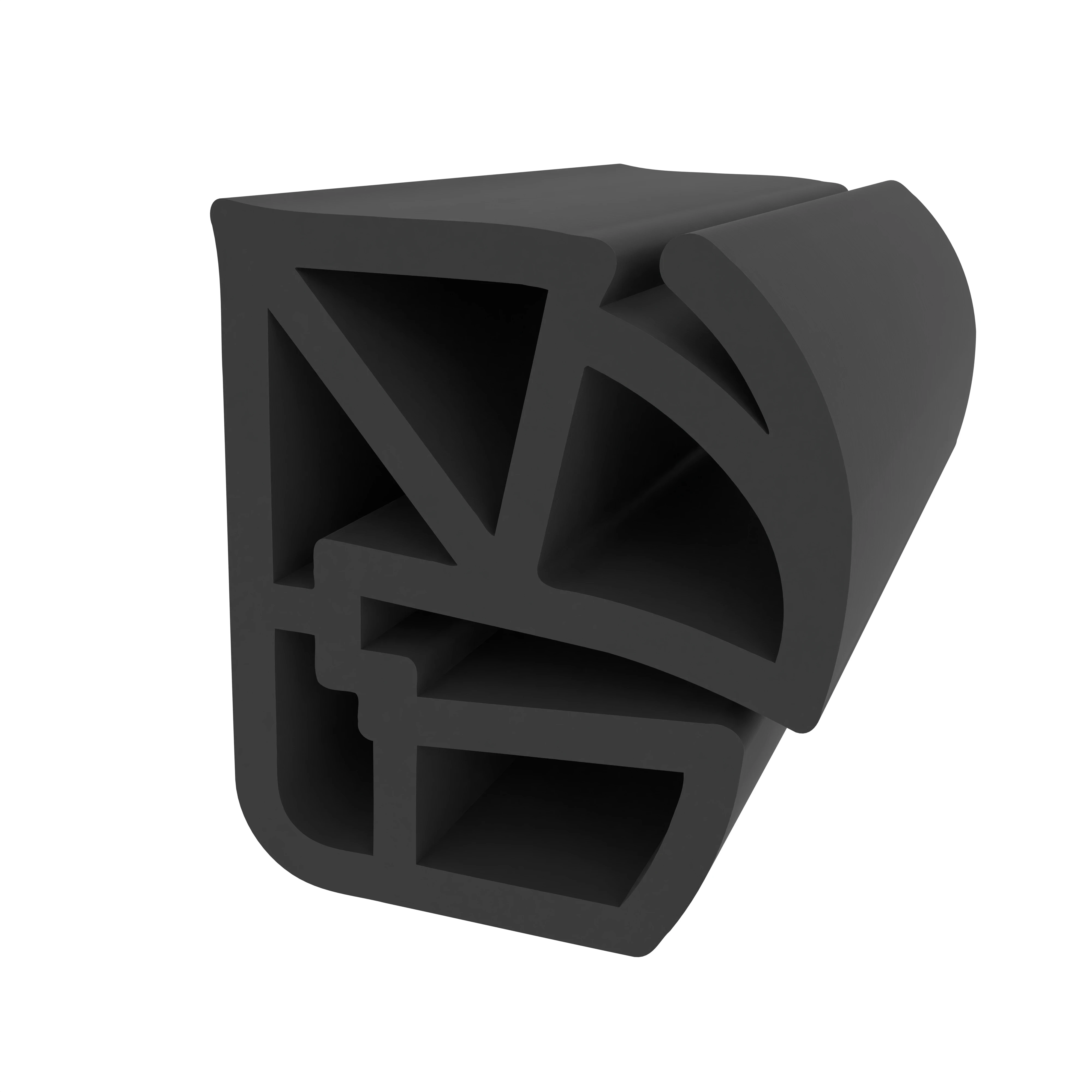 Stahlzargendichtung für Stahltüren | 21 mm Höhe | Farbe: schwarz