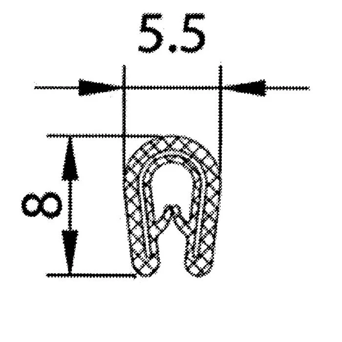 Kantenschutzprofil | Klemmbereich 0,8 - 1,5 mm | Farbe: weiß