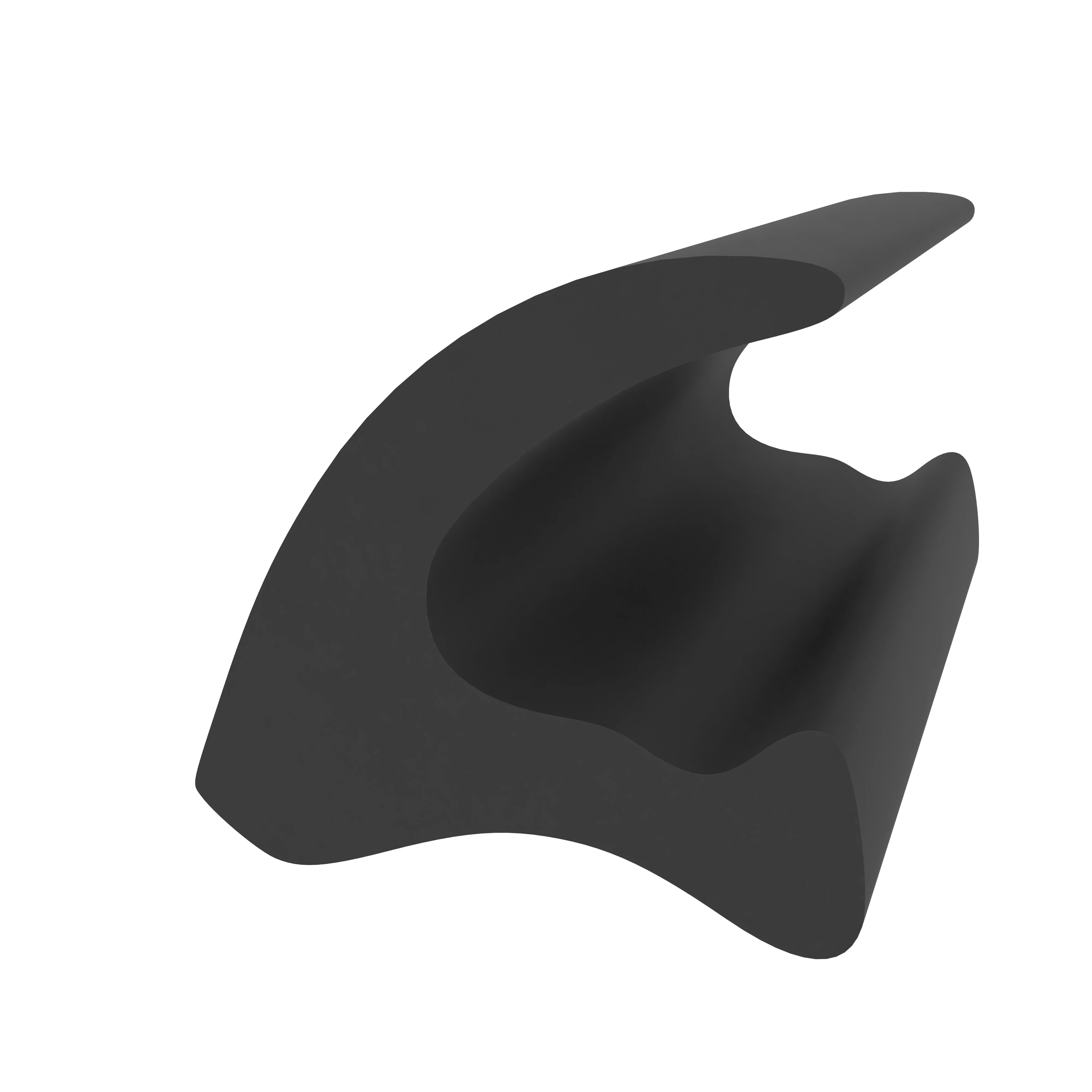 Lippendichtungen - Anschlagdichtung mit Lippe und glattem Fuß | 8 mm Höhe | Farbe: schwarz