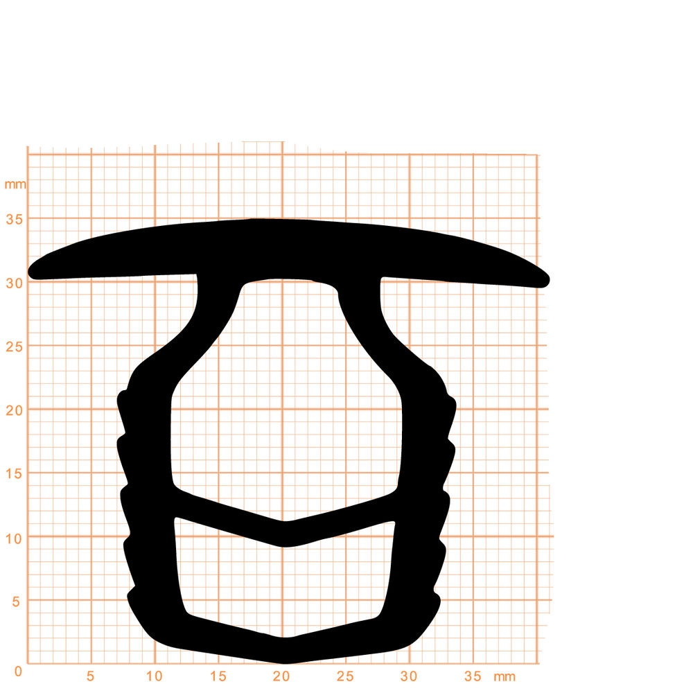 Treppenstufenprofile - Fugenabdeckprofil | Höhe: 35 mm | Farbe: schwarz