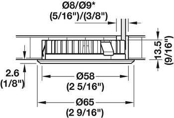 Beleuchtung - Einbaugehäuse für Häfele Loox | Modell: 2025/2026 | Farbe: signalweiß