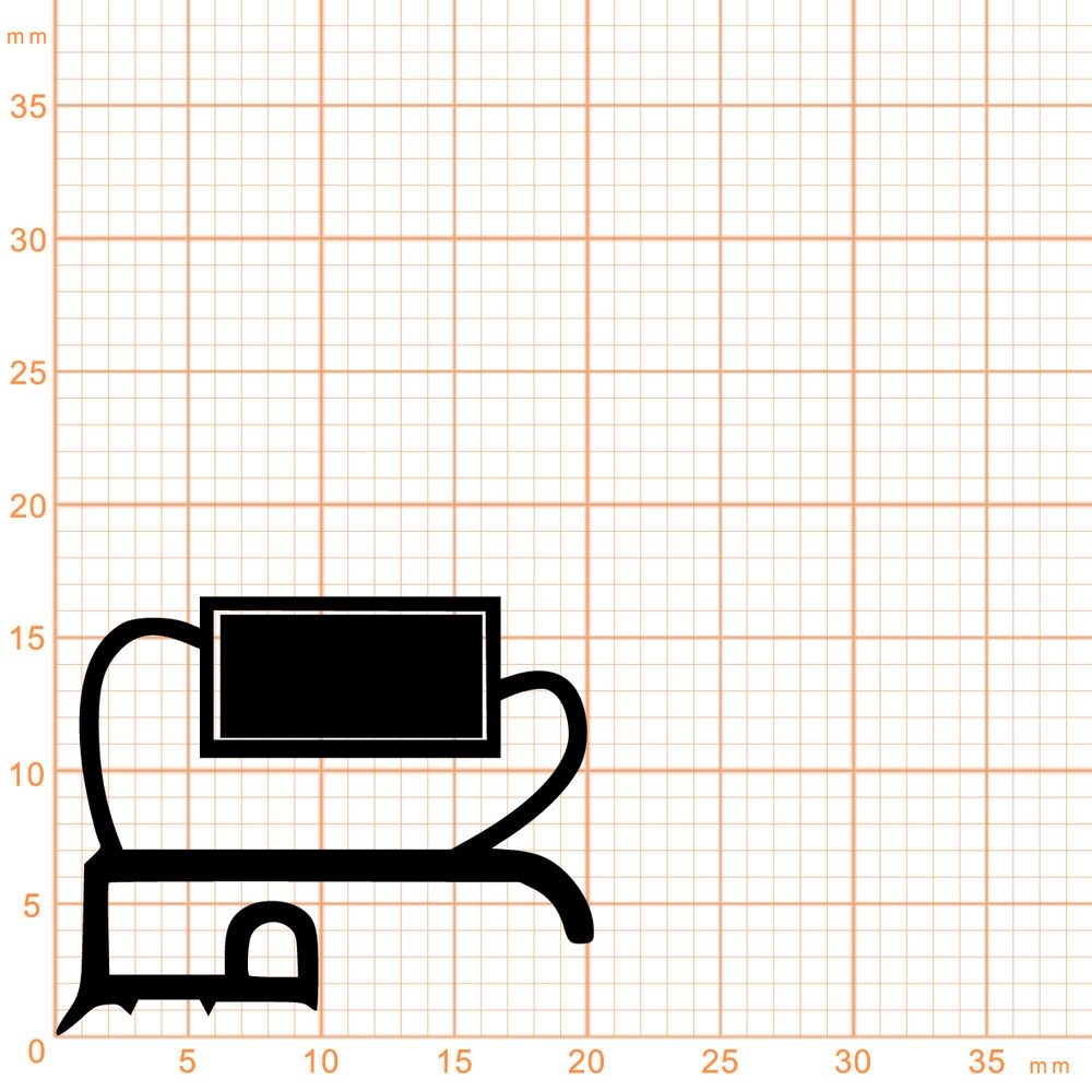 Zum Schrauben - Kühlschrankdichtungsrahmen | Höhe: 16,5 mm | Farbe: weiß
