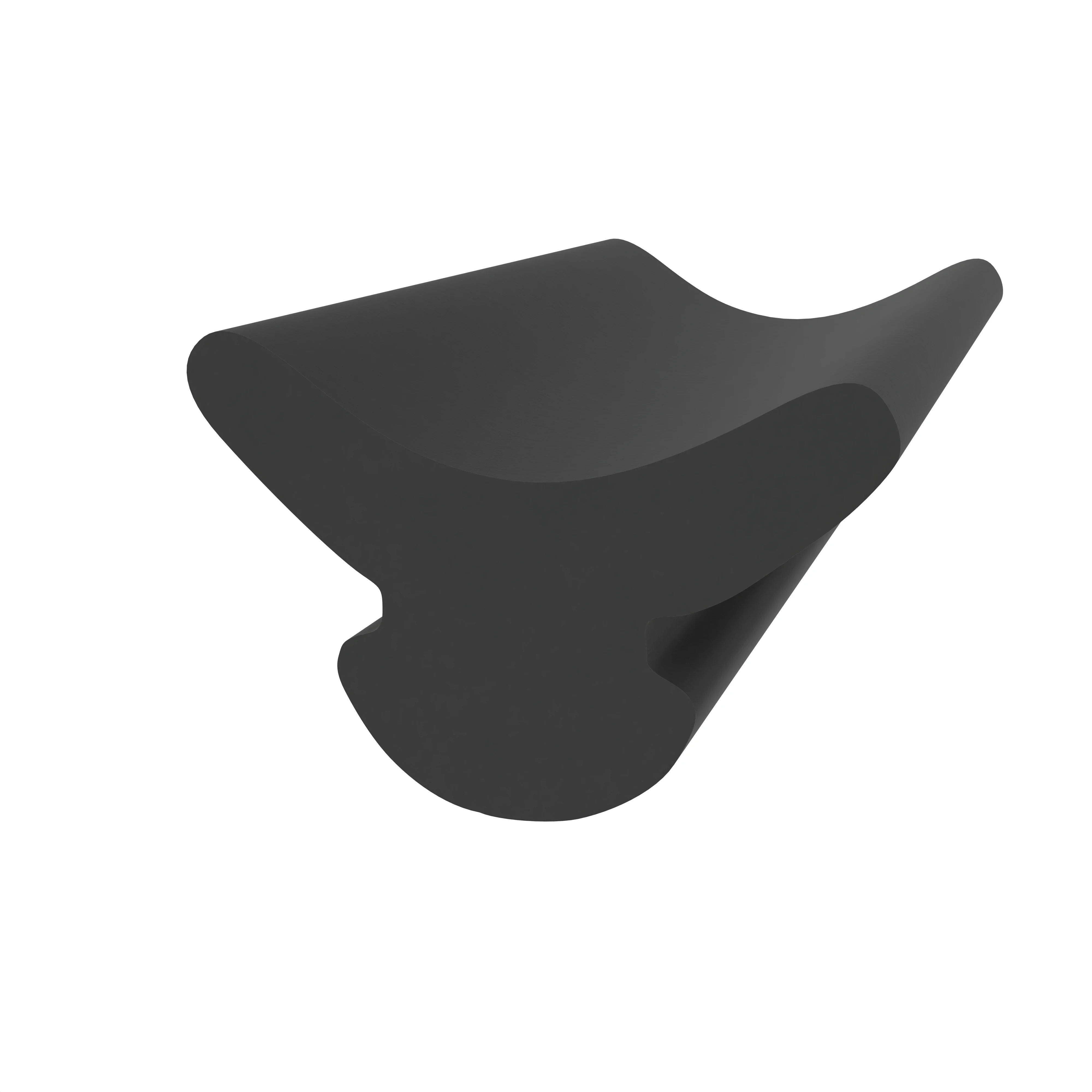 Anschlagdichtung mit Lippe und profiliertem Fuß | 5,5 mm Höhe | Farbe: schwarz  Anschlagdichtung mit Lippe und profiliertem Fuß | 5,5 mm Höhe | Farbe: schwarz