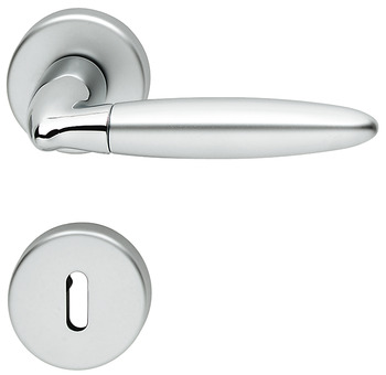 Türdrücker - Türdrücker-Garnitur mit Buntbart | Hoppe Athinai M156/19KV/19KVS | Farbe: verchromt