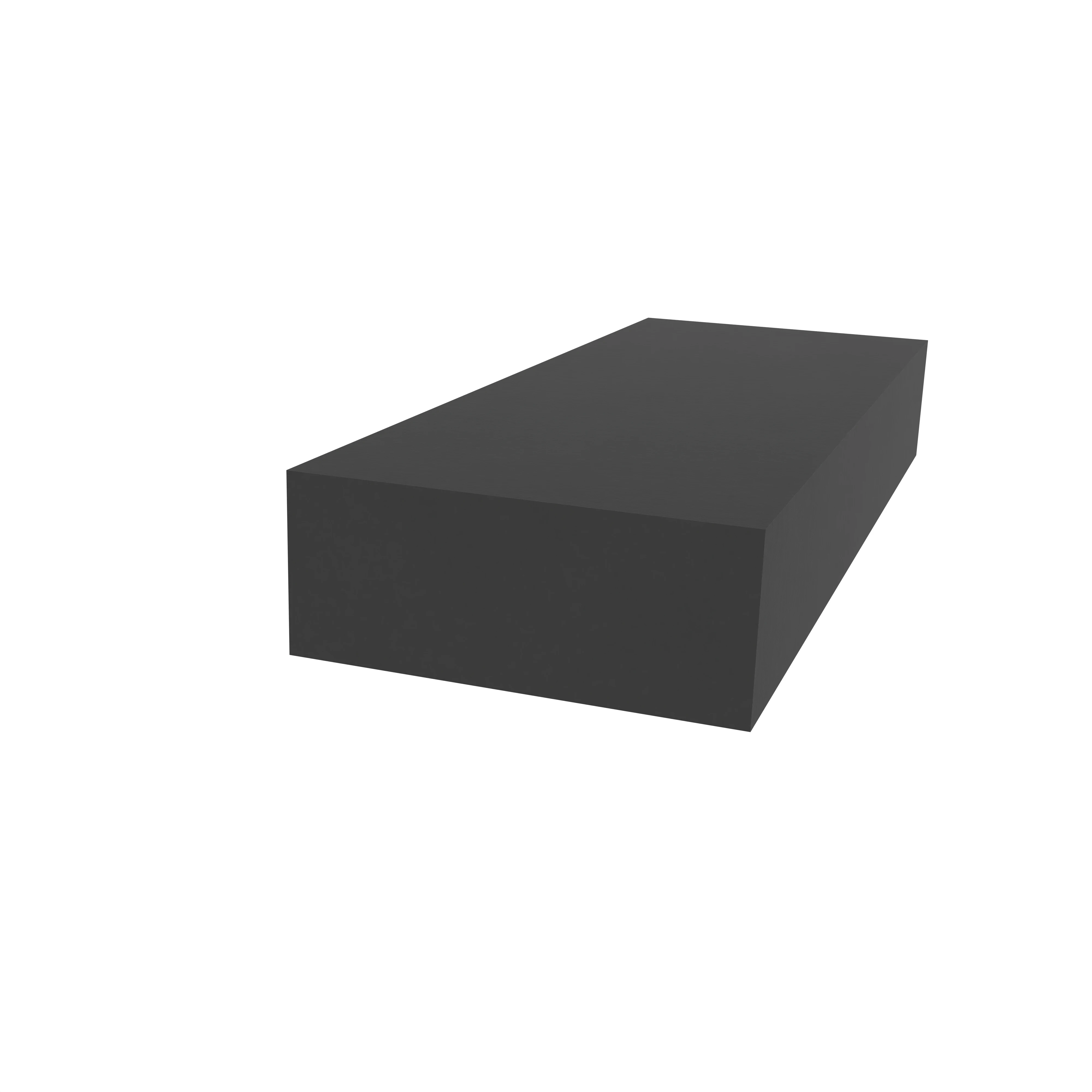 Moosgummidichtung vierkant | 15 mm Breite | Farbe: schwarz
