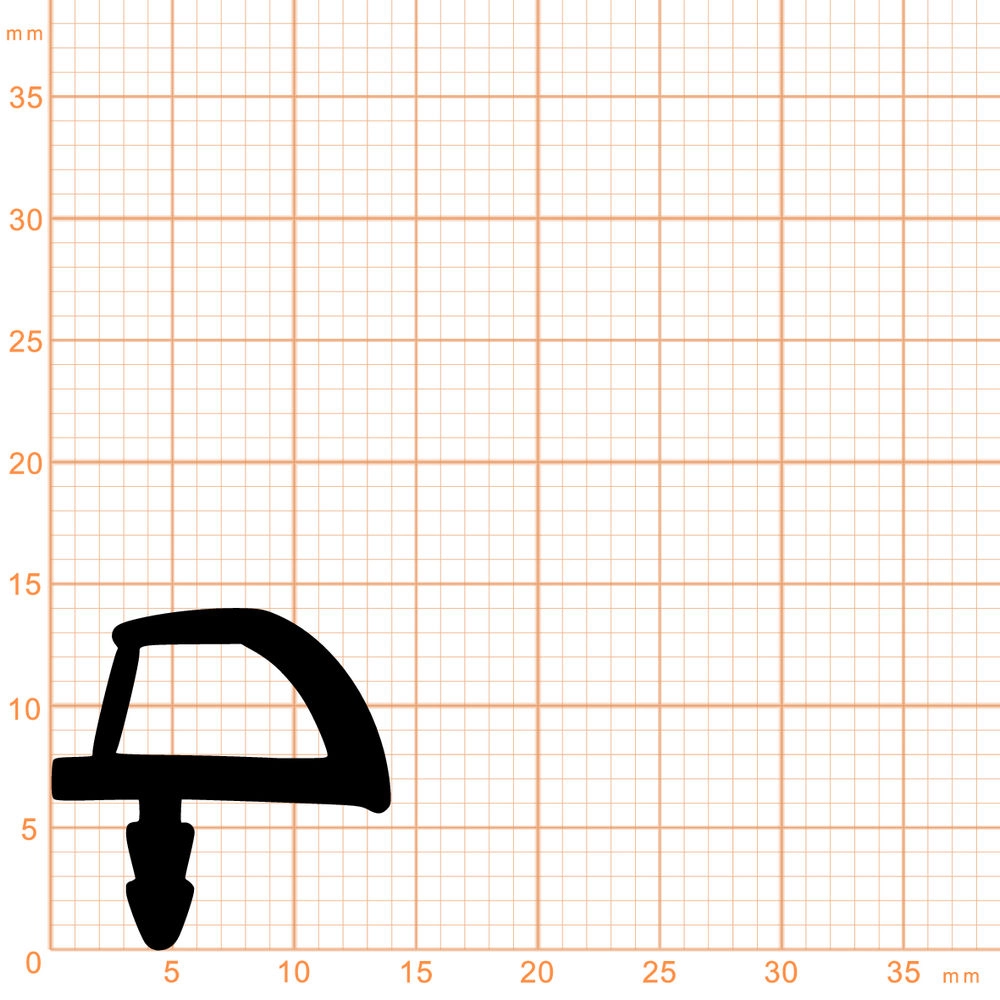 Türrahmen Dichtung - Holzzargendichtung für Zimmertüren | 14 mm Falzbreite | Farbe: weiß