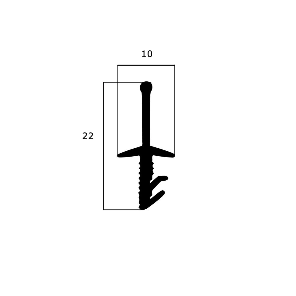 Dachfensterdichtungen - Dachfensterdichtung für Roto Dachflächenfenster | Höhe: 22 mm | Farbe: schwarz