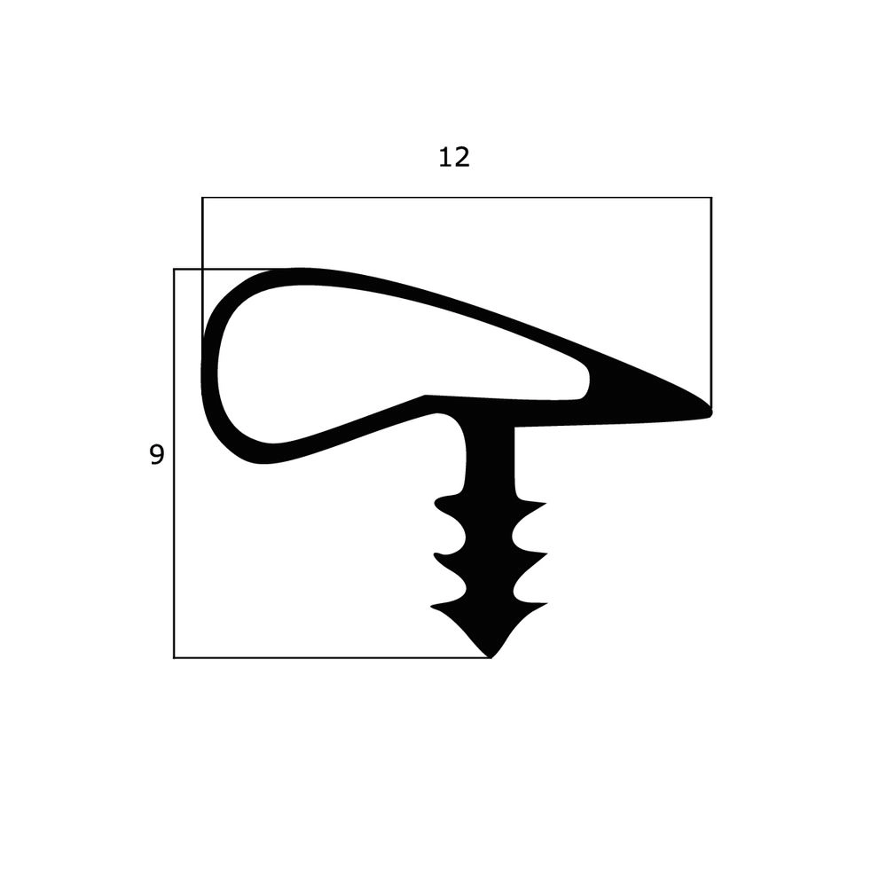 Türrahmen Dichtung - Holzzargendichtung für Haustüren | 12 mm Falzbreite | Farbe: weiß