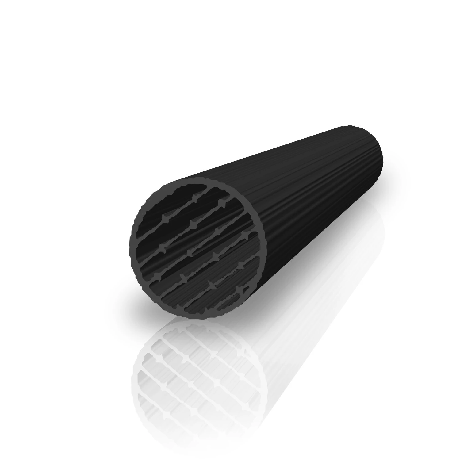 Moosgummi - Rundschnurprofil | 7 mm Durchmesser | Farbe: schwarz