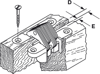 Türbänder - Scharnier für Holzdicken ab 19 mm | Öffnungswinkel: 180° | Farbe: vernickelt