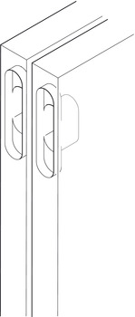 Türbänder - Scharnier für Holzdicken ab 19 mm | Öffnungswinkel: 180° | Farbe: vernickelt