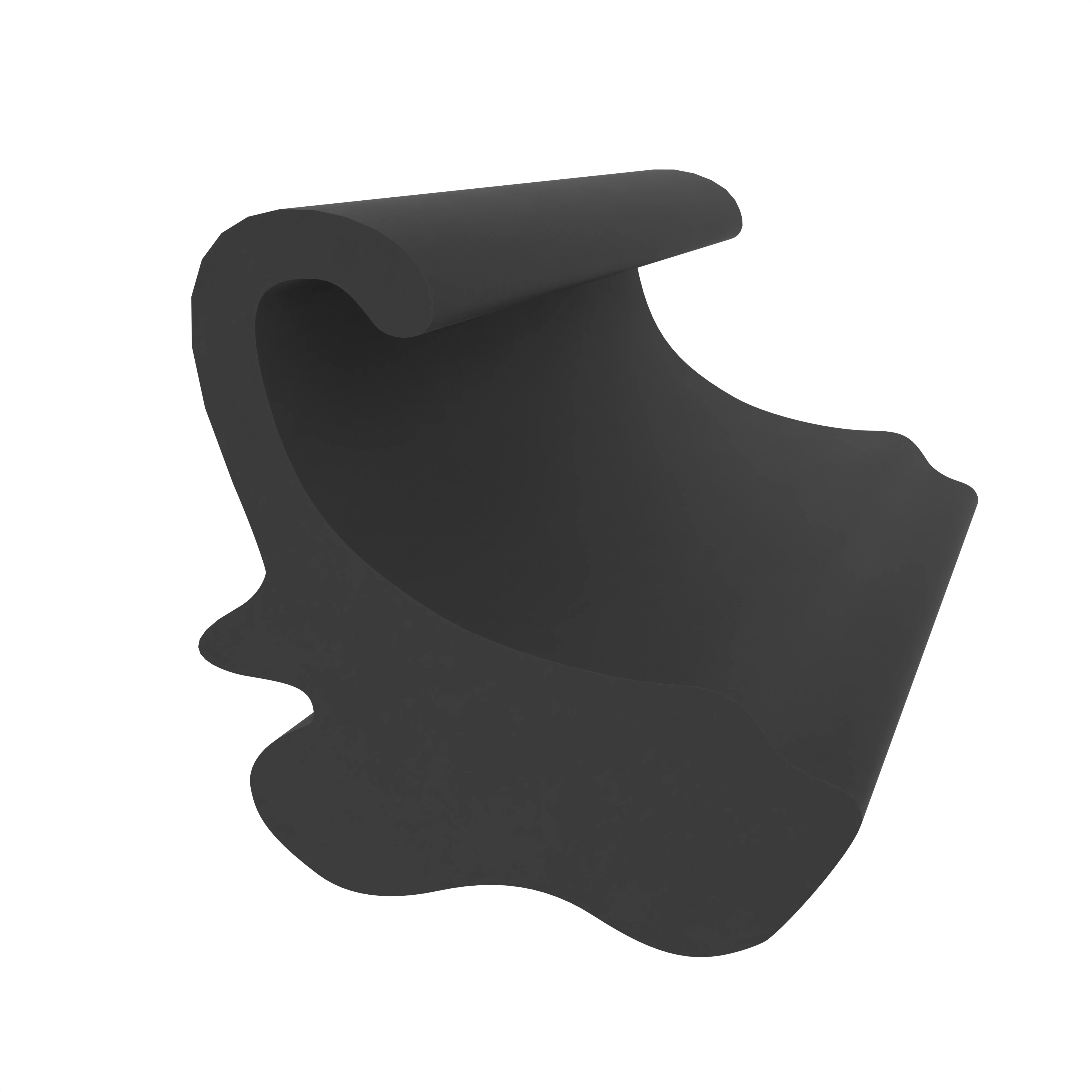 Lippendichtungen - Anschlagdichtung mit Lippe und glattem Fuß | 8 mm Höhe | Farbe: schwarz 
