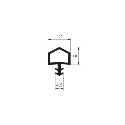 Holzzargendichtung für Haustüren | 9 mm Falzhöhe | Farbe: braun