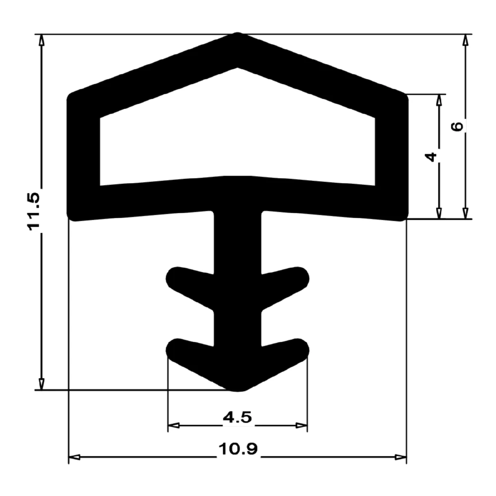 Türrahmen Dichtung - Holzzargendichtung für Zimmertüren | 4,5 mm Nut | Farbe: weiß