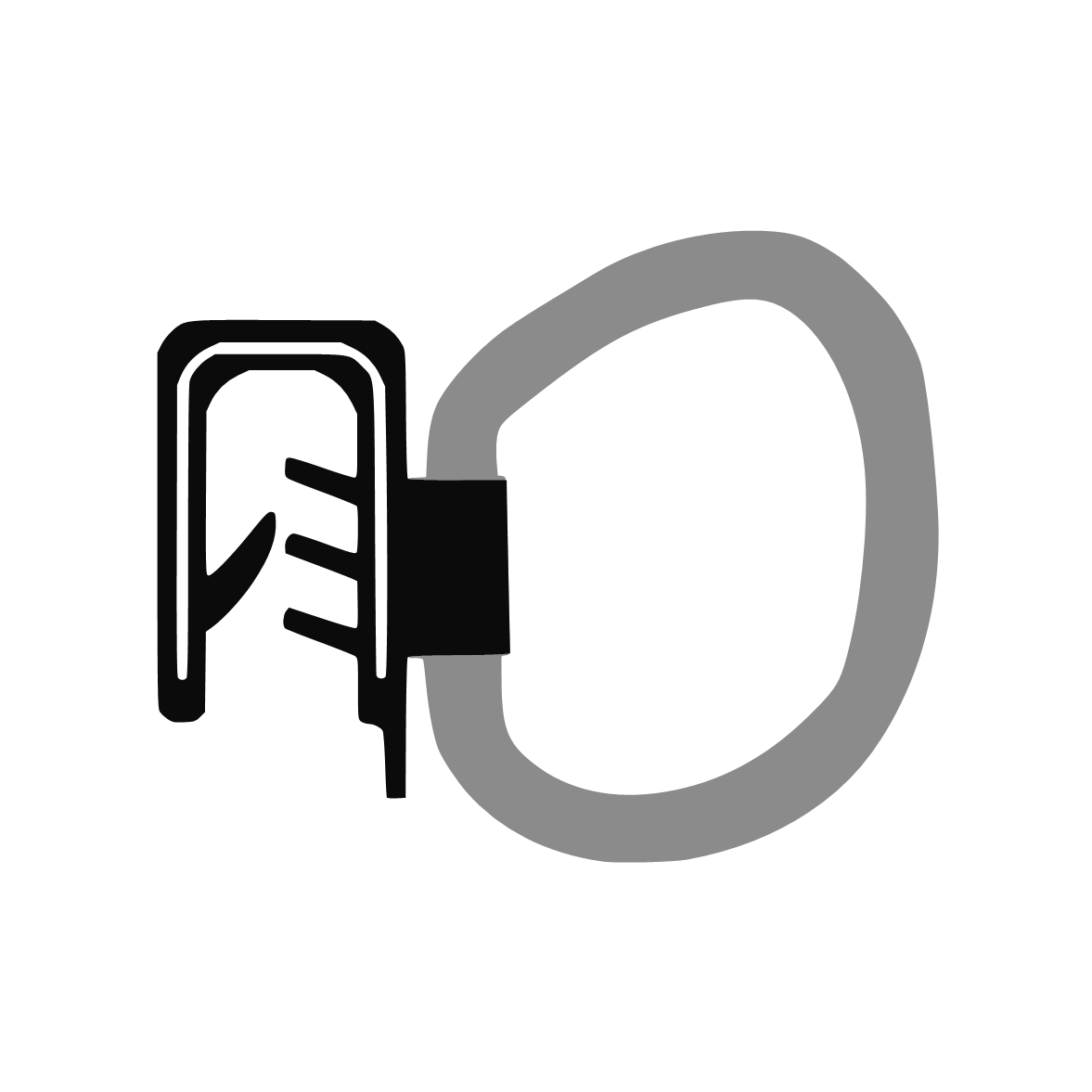 Kantenschutz Dichtprofile - Kantenschutzprofil | Klemmbereich: 1 – 3,5 mm | Farbe: schwarz