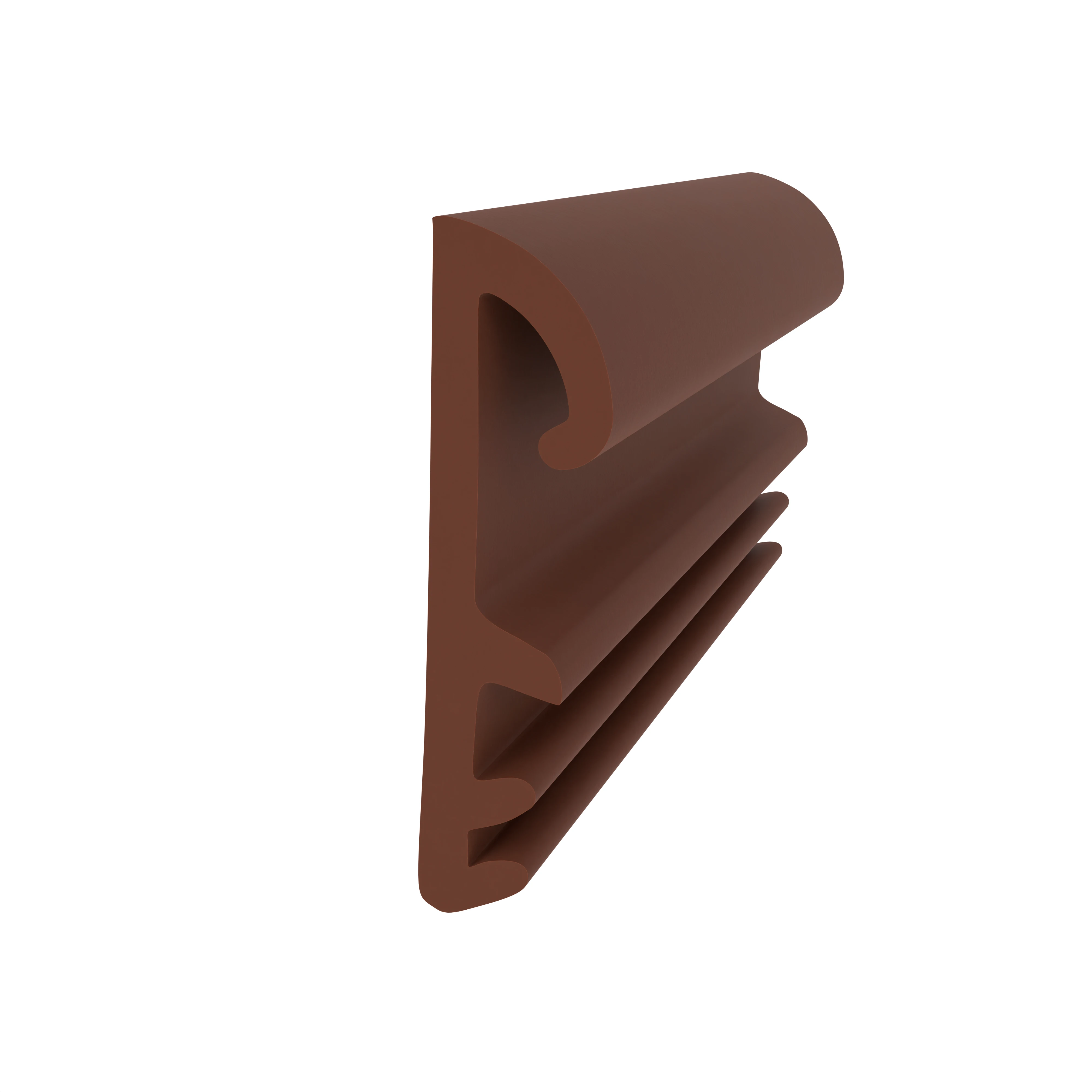 Flügelfalzdichtung für Holzflügel und -zargen | 12 mm Falzhöhe | Farbe: braun