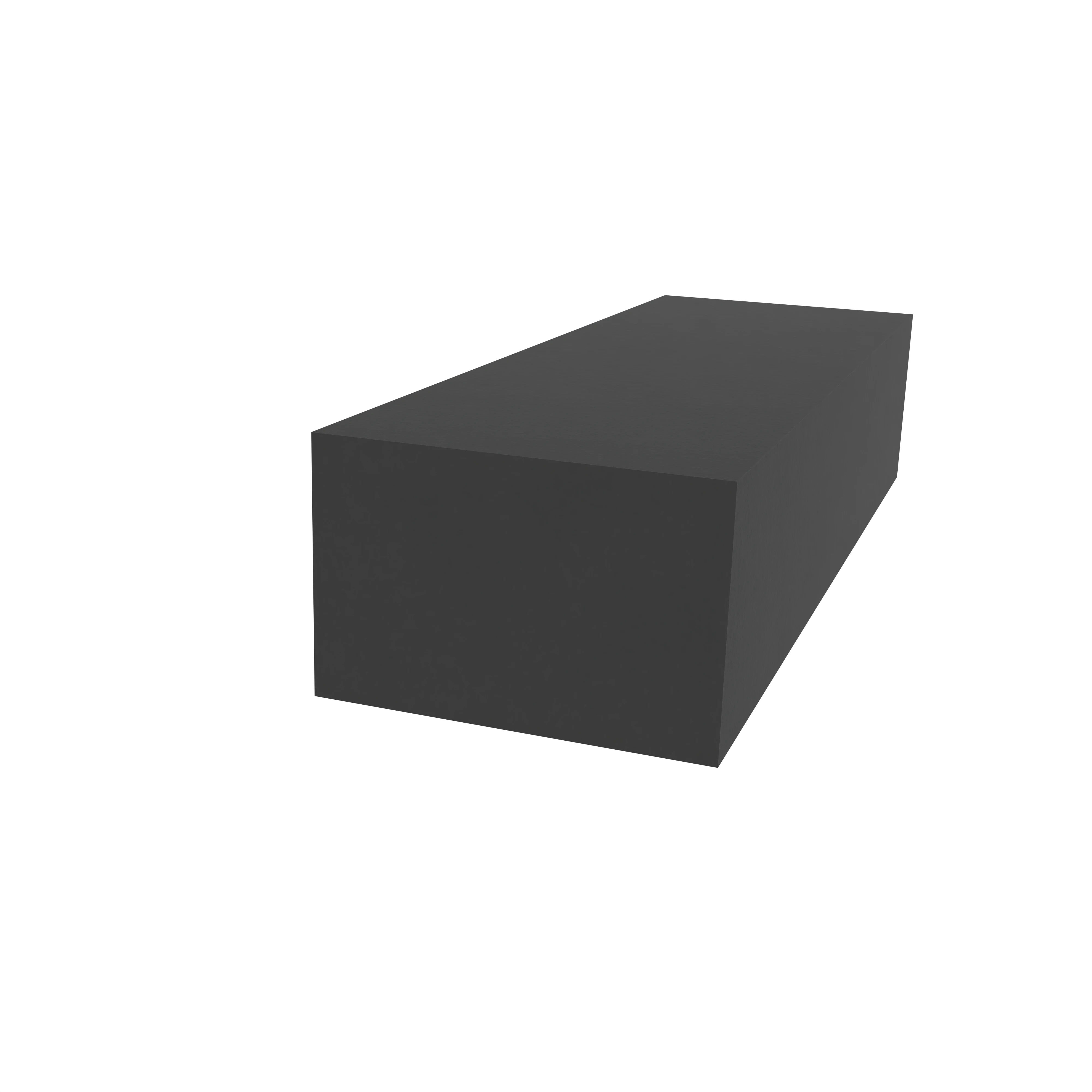 Moosgummi - Moosgummidichtung vierkant | 6 mm Breite | Farbe: schwarz