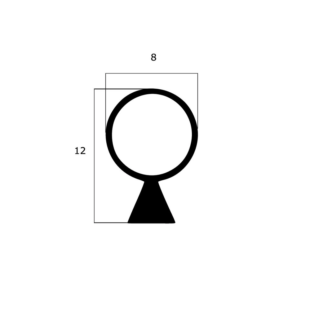 Türrahmen Dichtung - Schlauchdichtung für Holzfenster und -türen | 8 mm Durchmesser | Farbe: braun