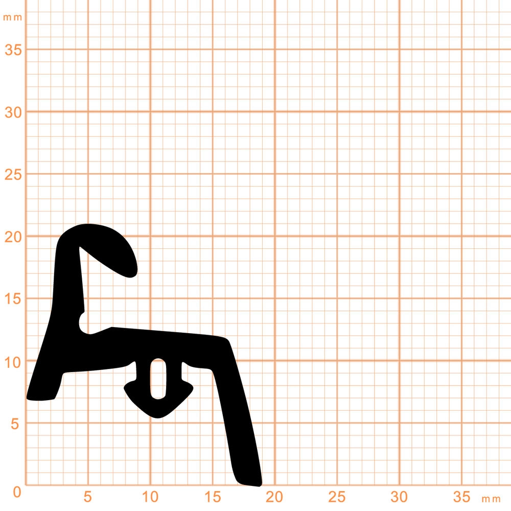 Mitteldichtungen - Mitteldichtung für Kunststofffenster | 21 mm Höhe | Farbe: schwarz