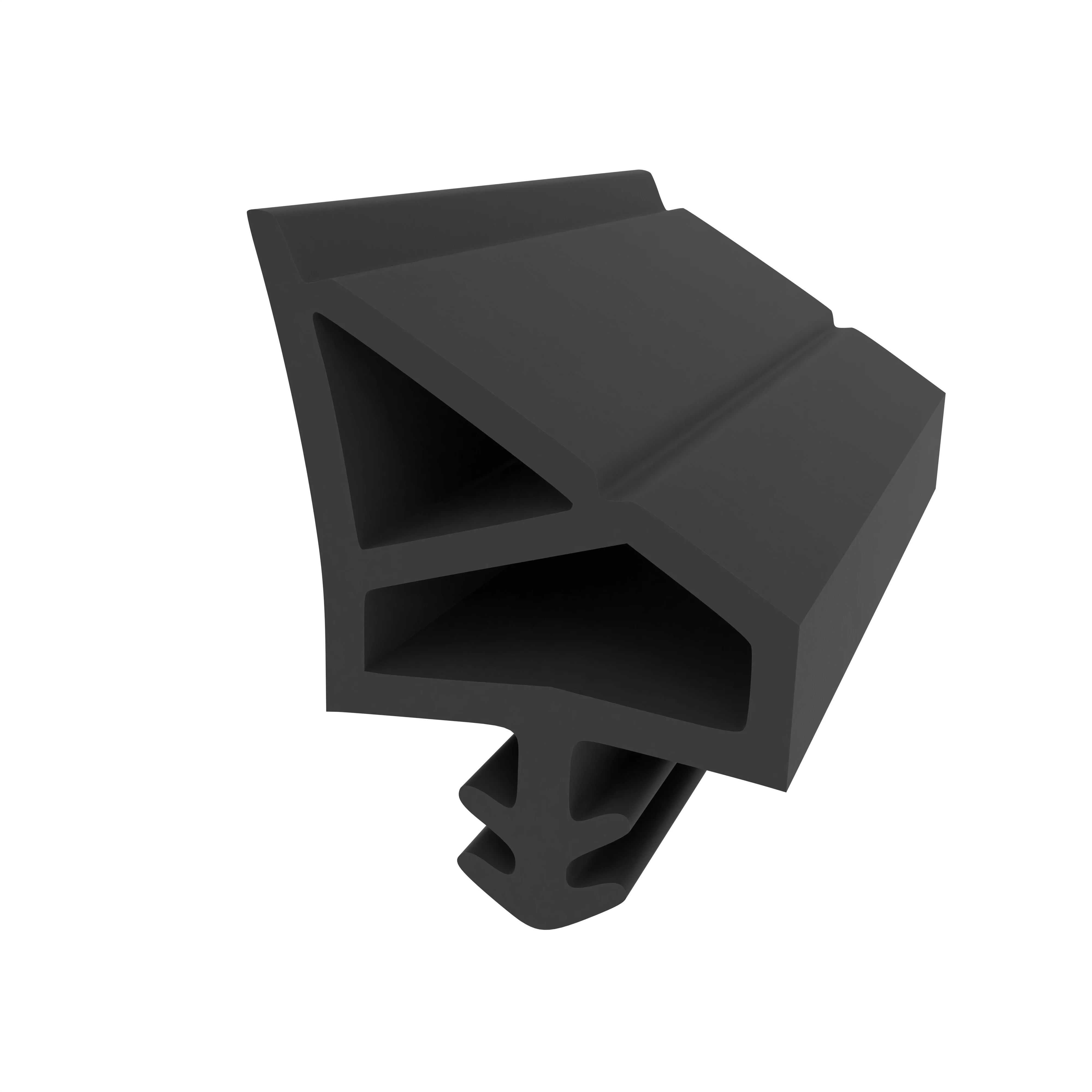 Türrahmen Dichtung - Holzzargendichtung für Zimmertüren | 12 mm Falzbreite | Farbe: schwarz