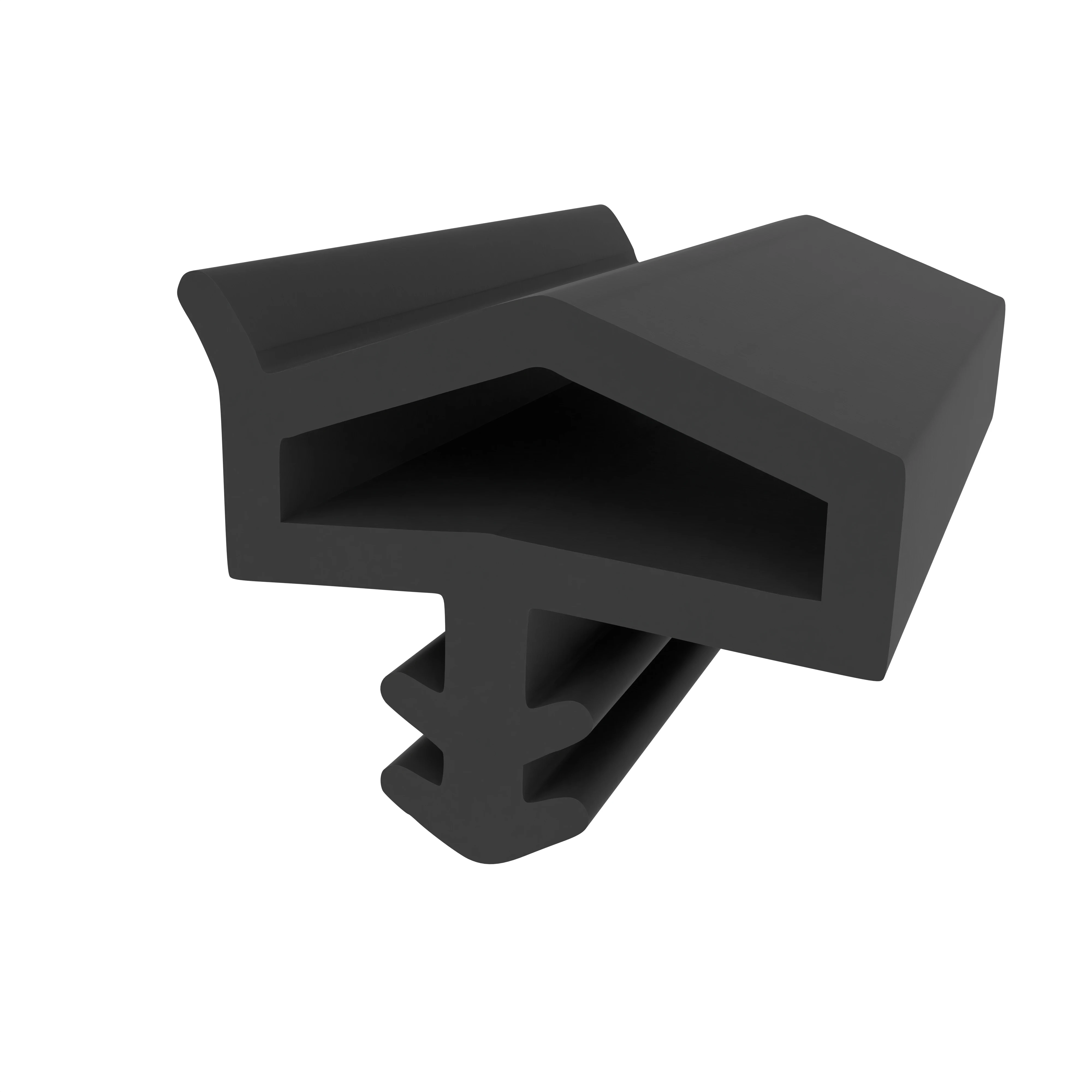 Holzzargendichtung für Zimmertüren | 4 mm Nutbreite | Farbe: schwarz
