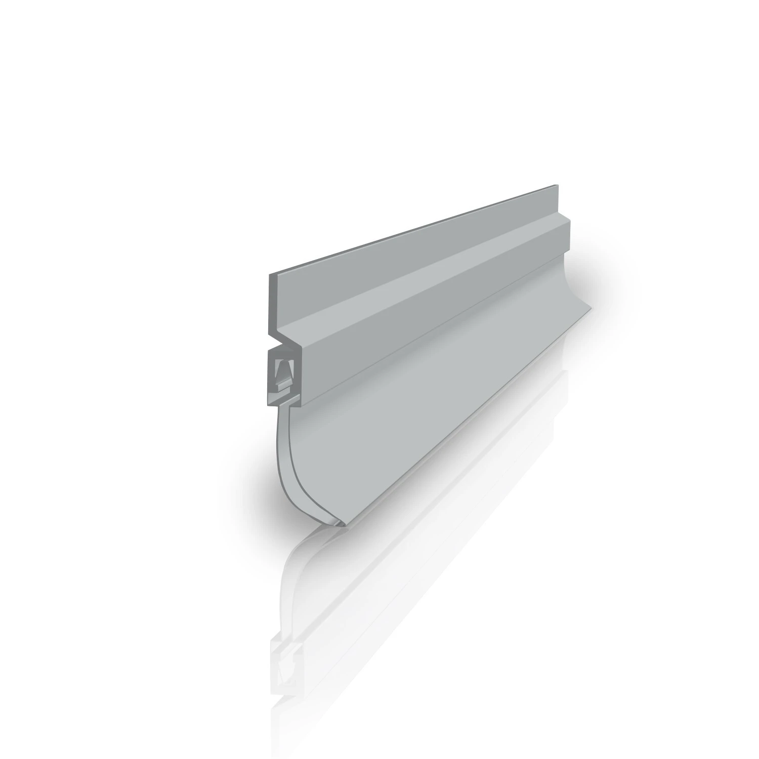 Garagentordichtung | Höhe: 54 mm | Farbe: Alu-werkblank Garagentordichtung | Höhe: 54 mm | Farbe: Alu-werkblank