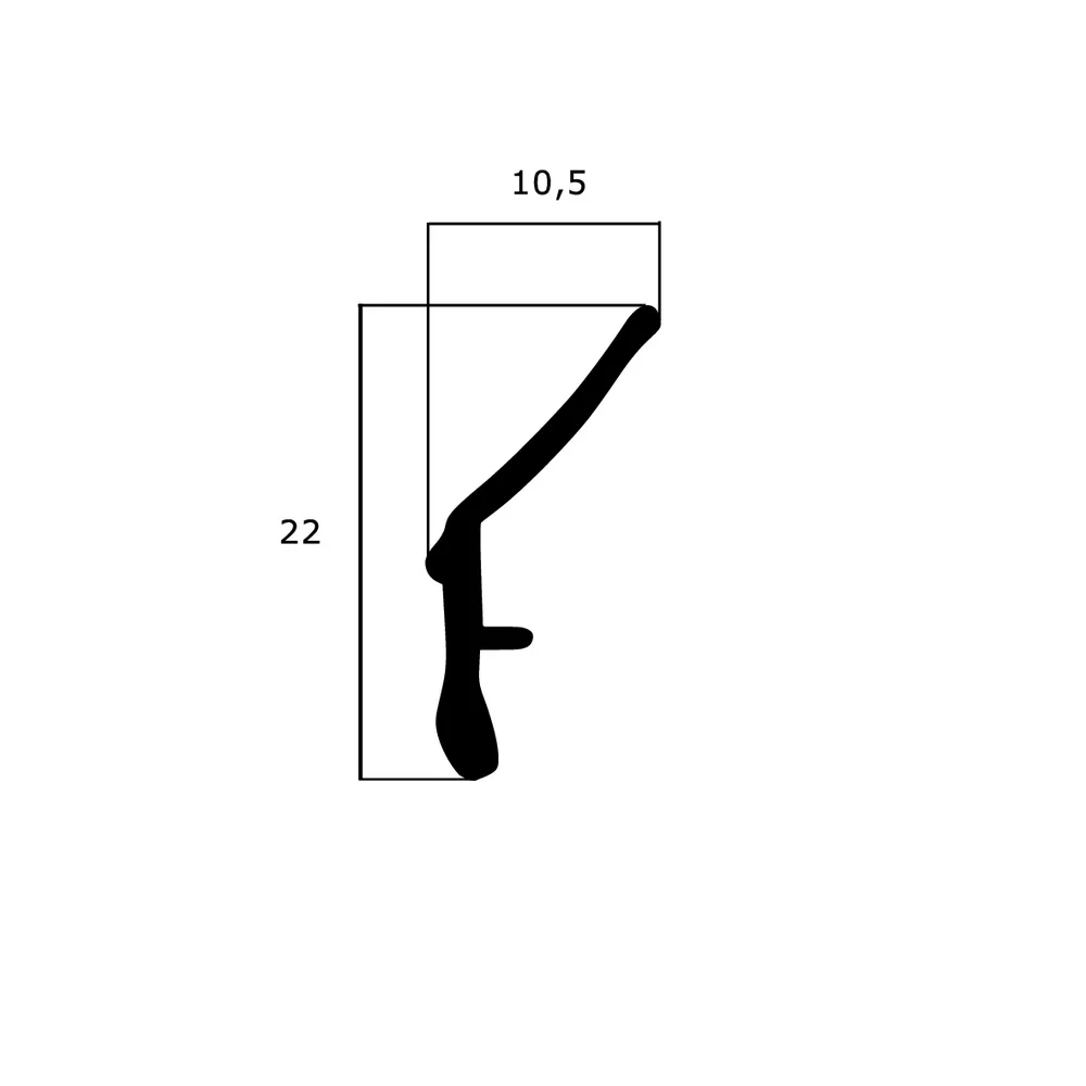 Türrahmen Dichtung - Feuerschutzdichtung für Teckentrup Stahltüren | 10,5 mm Breite | Farbe: grau